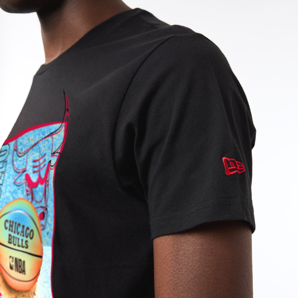 Chicago Bulls NBA Hoop Graphic Black T-Shirt