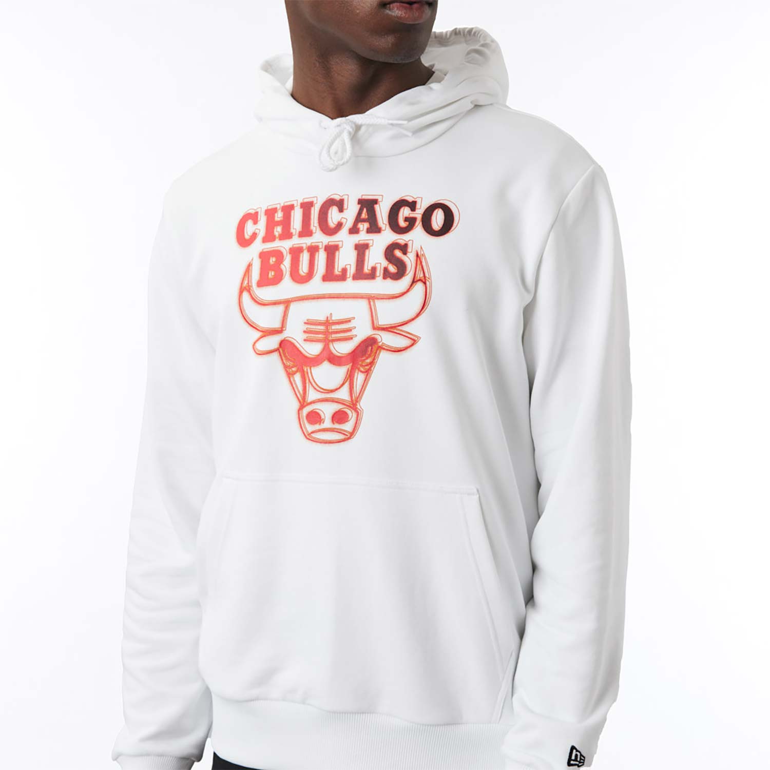 Sudadera New Era Chicago Bulls NBA Neon Fade Blanco