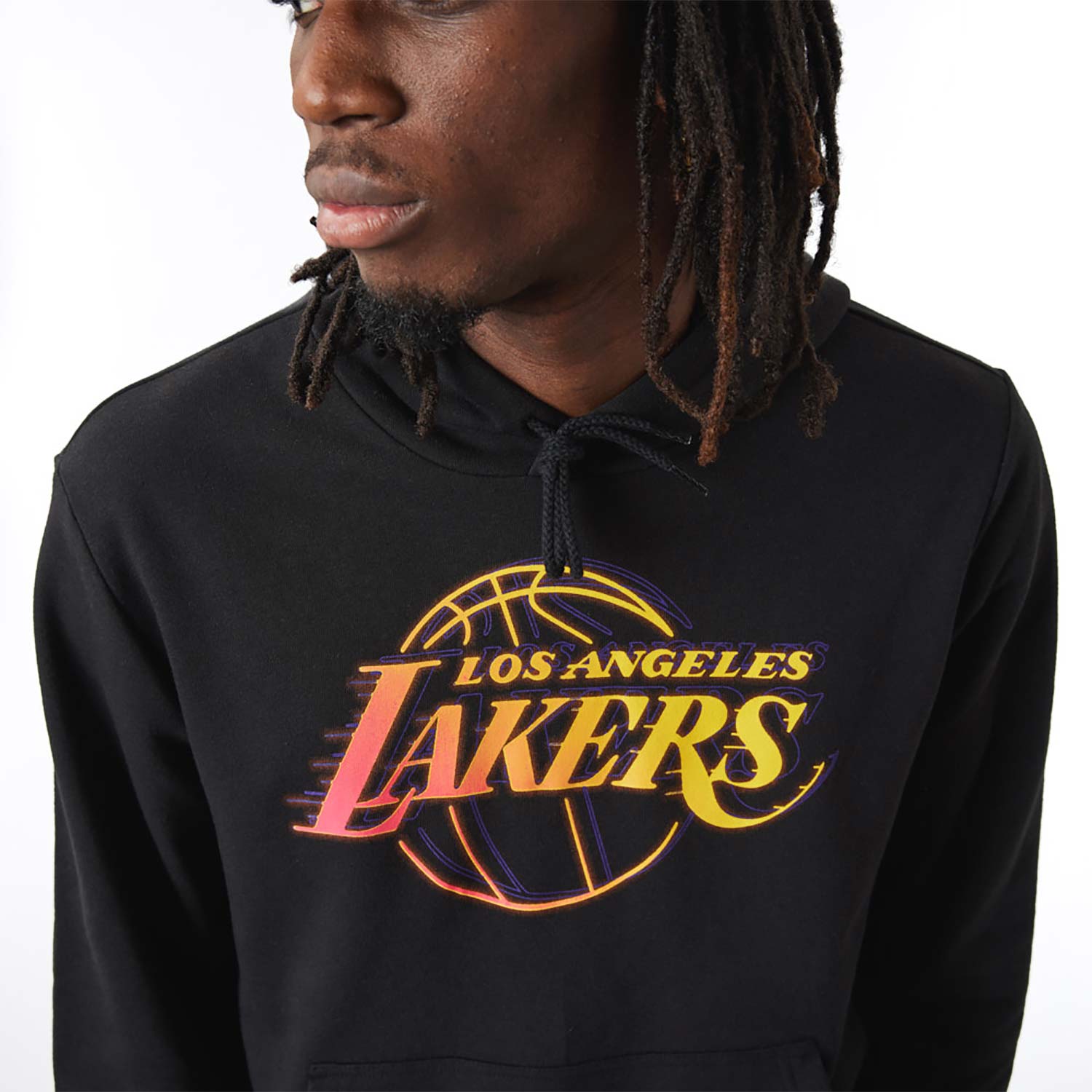 LA Lakers NBA Neon Fade Black Hoodie