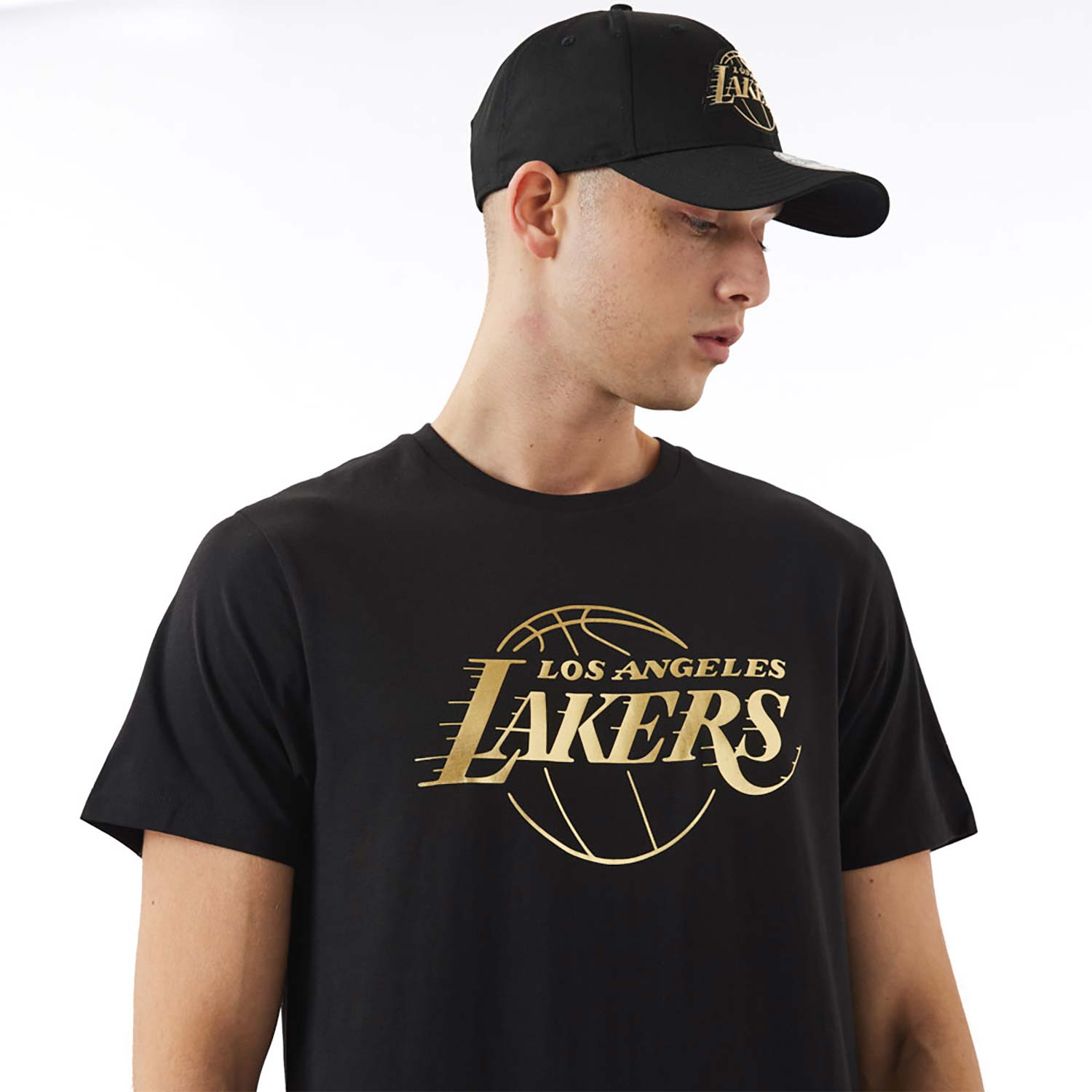 LA Lakers NBA Foil Black T-Shirt
