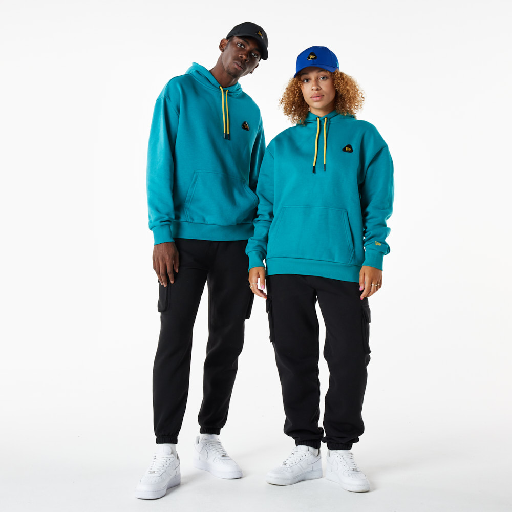 New Era Rubber Patch Turquoise Oversized Hoodie