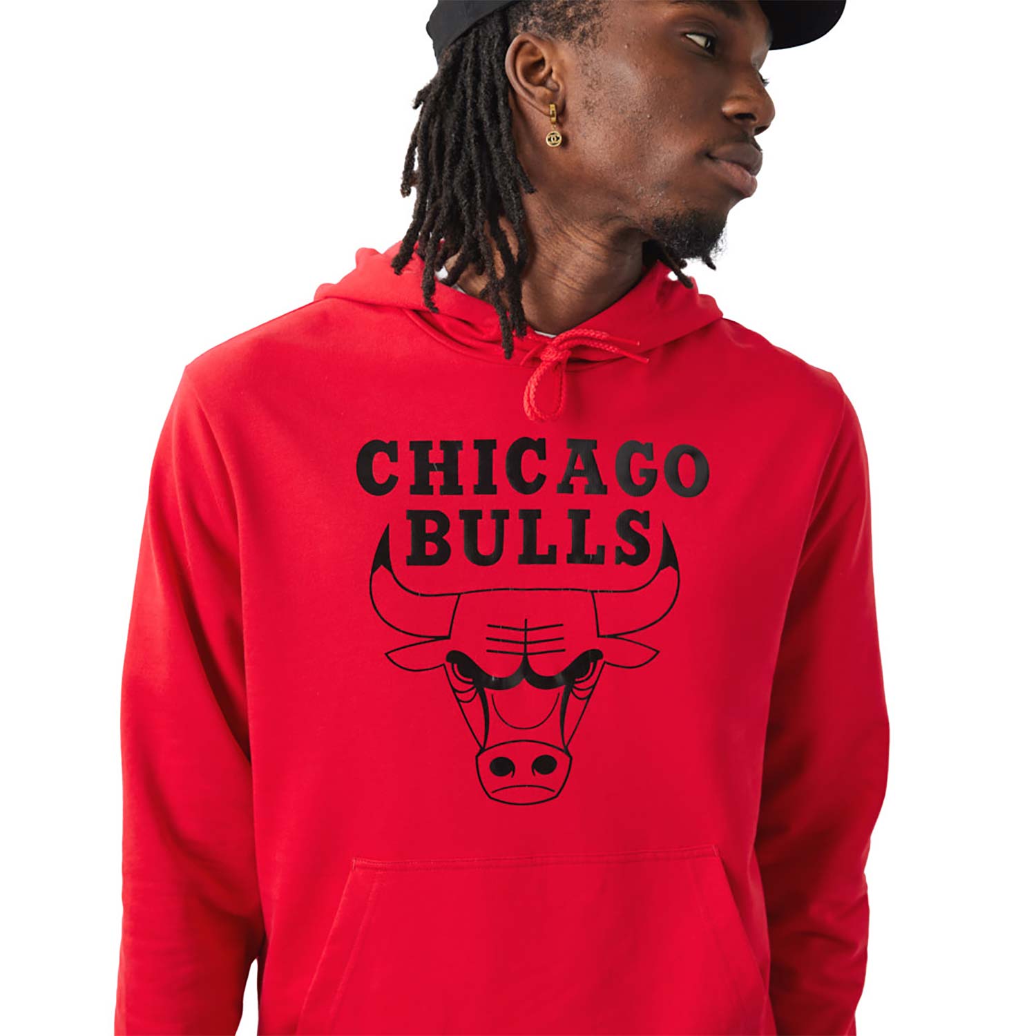 Felpa con cappuccio Chicago Bulls NBA Foil rossa