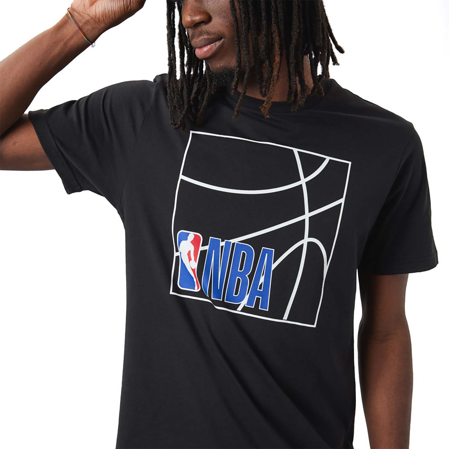 NBA Logo Court Graphic Black T-Shirt