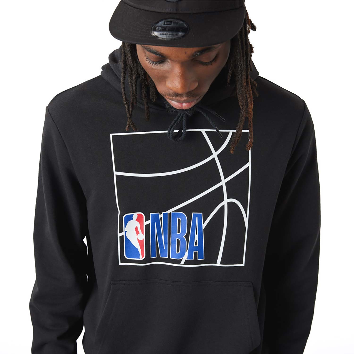 NBA Logo Court Graphic Black Hoodie