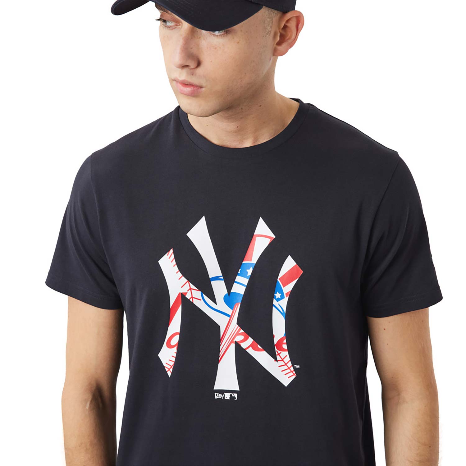 New York Yankees Double Logo Navy T-Shirt