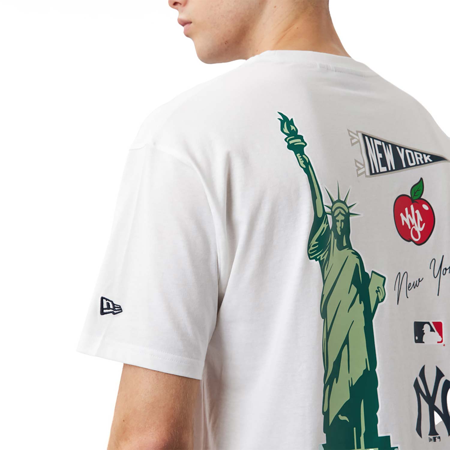 T-Shirt Oversize New York Yankees MLB City Graphic Bianca