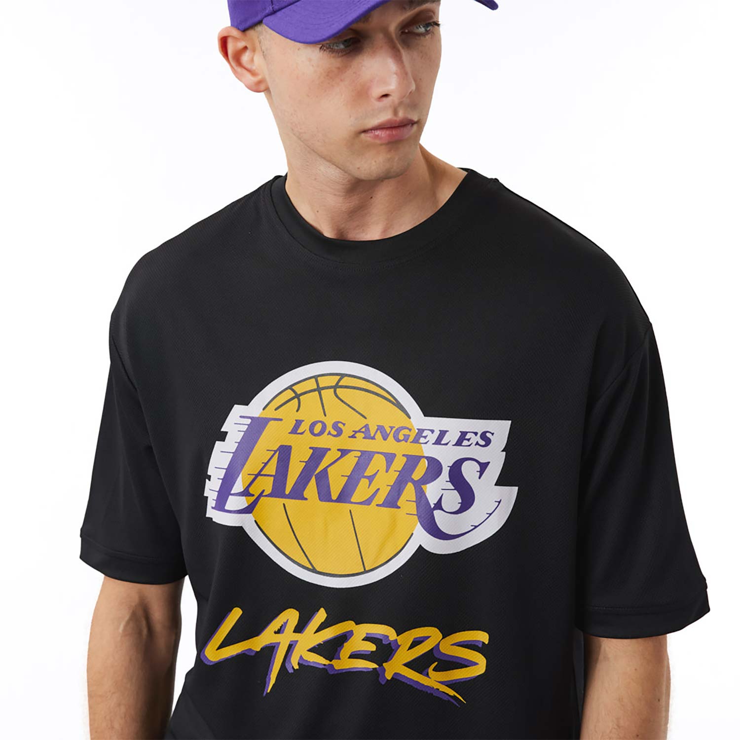 T-shirt LA Lakers NBA Script Noir