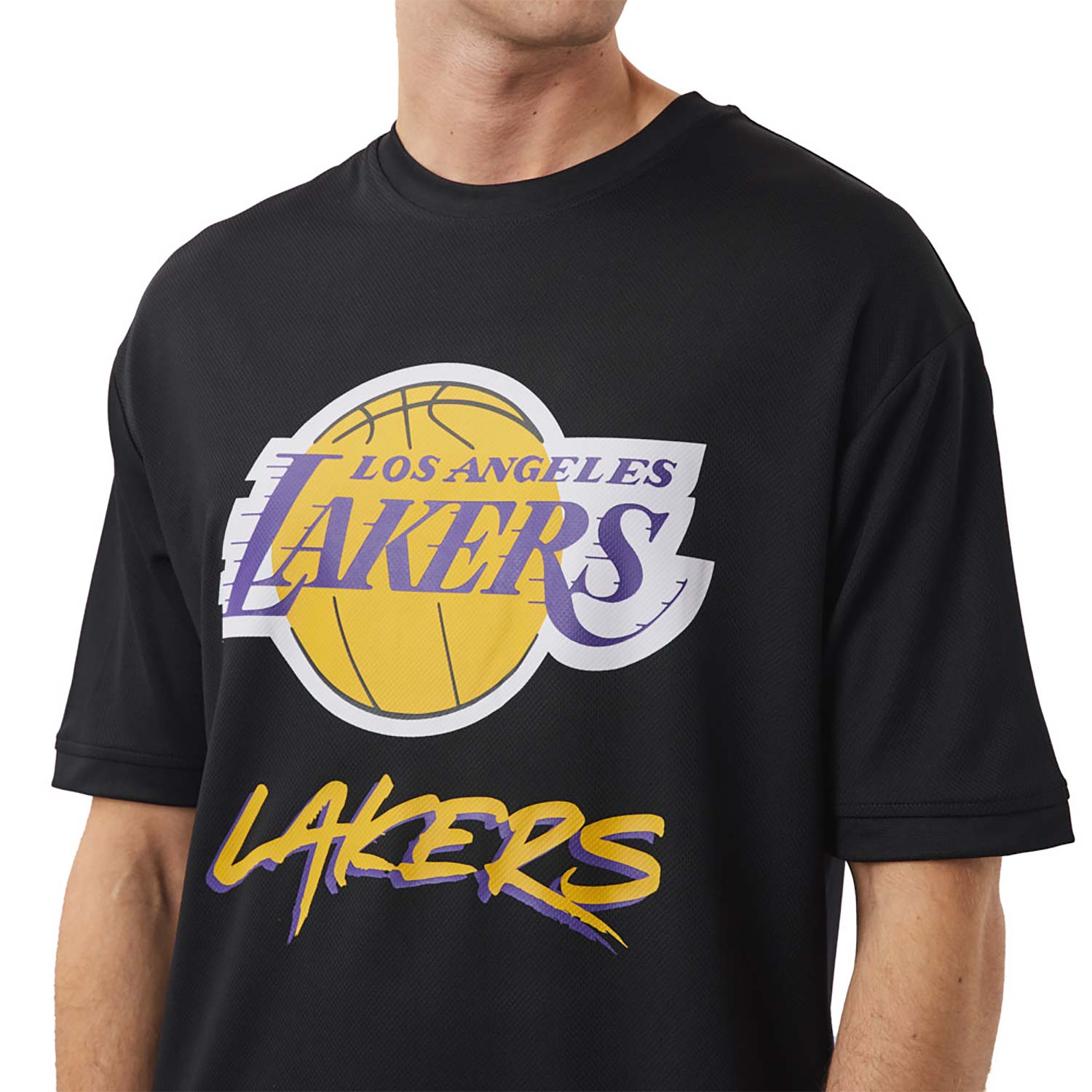 Schwarzes LA Lakers NBA T Shirt B7052_331 | New Era Cap