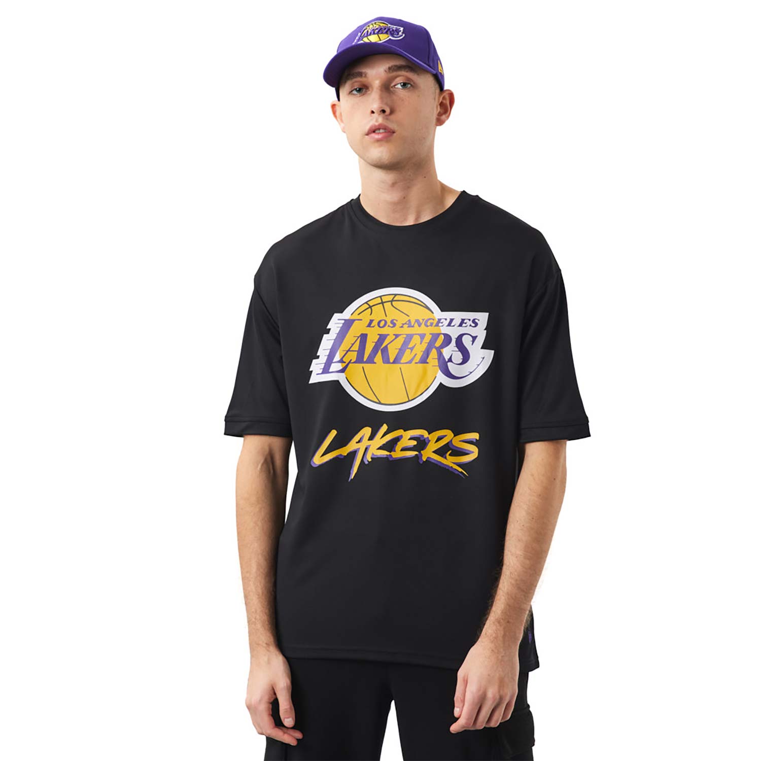 T-shirt LA Lakers NBA Script Noir