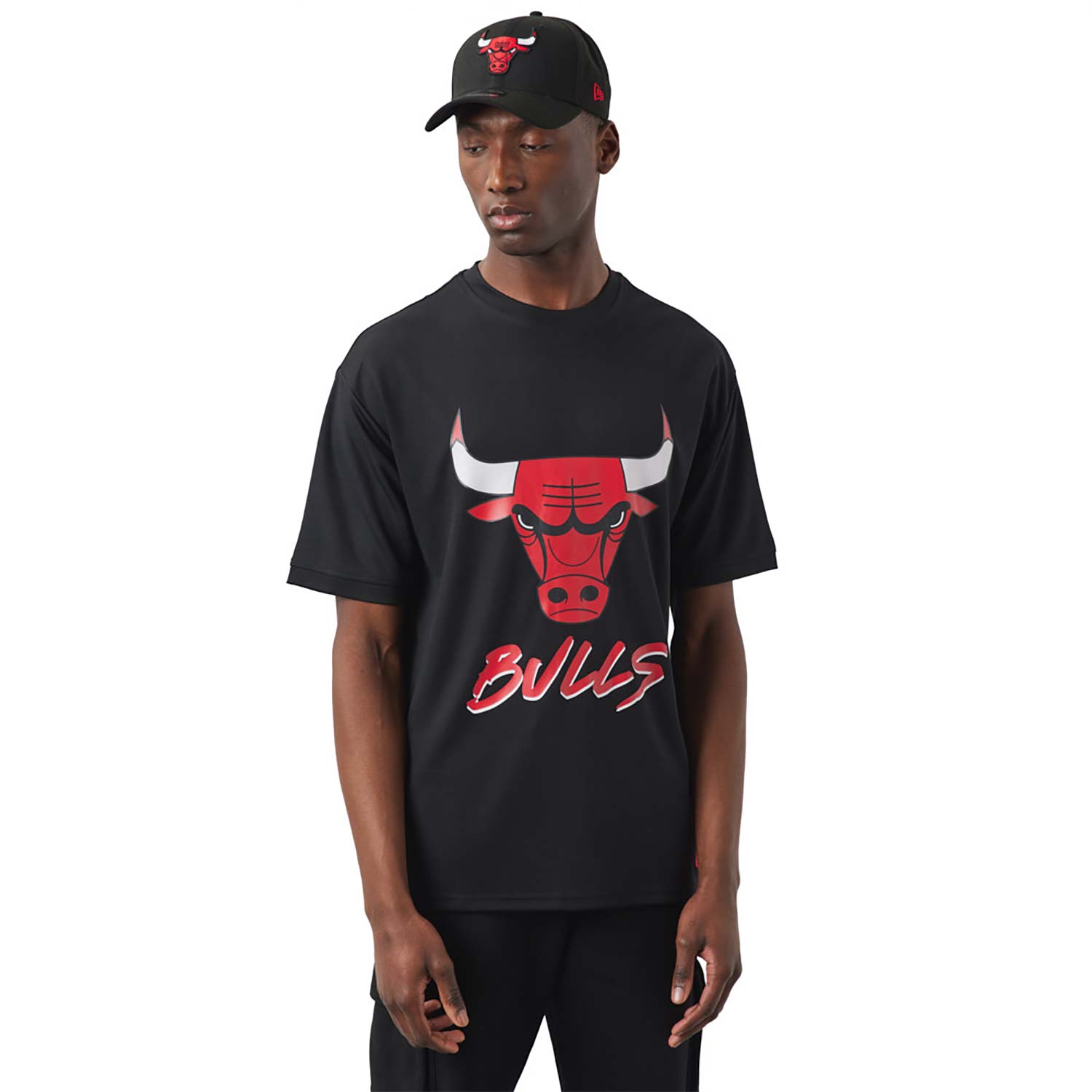 T-Shirt Chicago Bulls NBA Script Nera