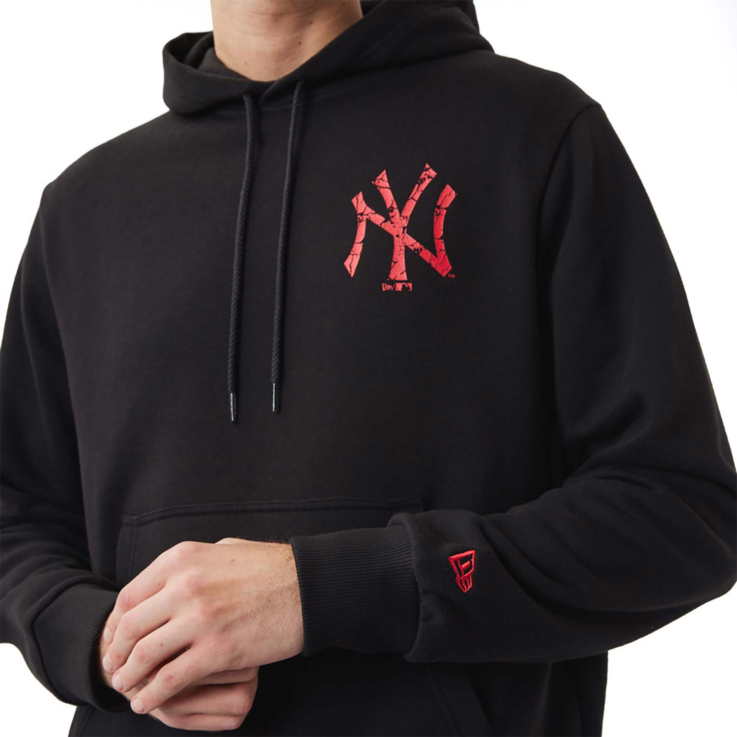 Sweat à Capuche New York Yankees Logo Infill Noir