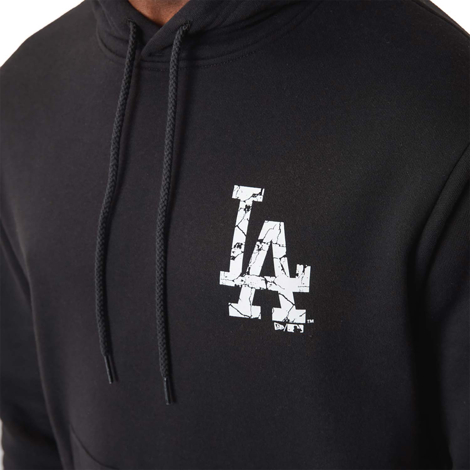 LA Dodgers Logo Infill Black Hoodie