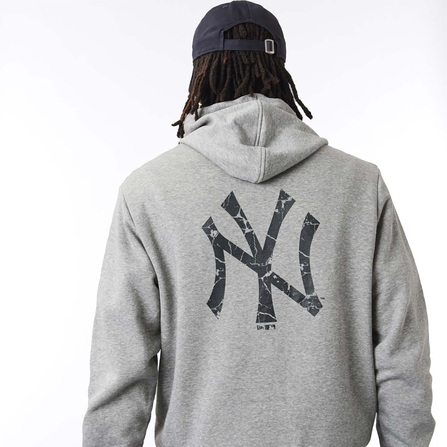New York Yankees Logo Infill Grey Hoodie