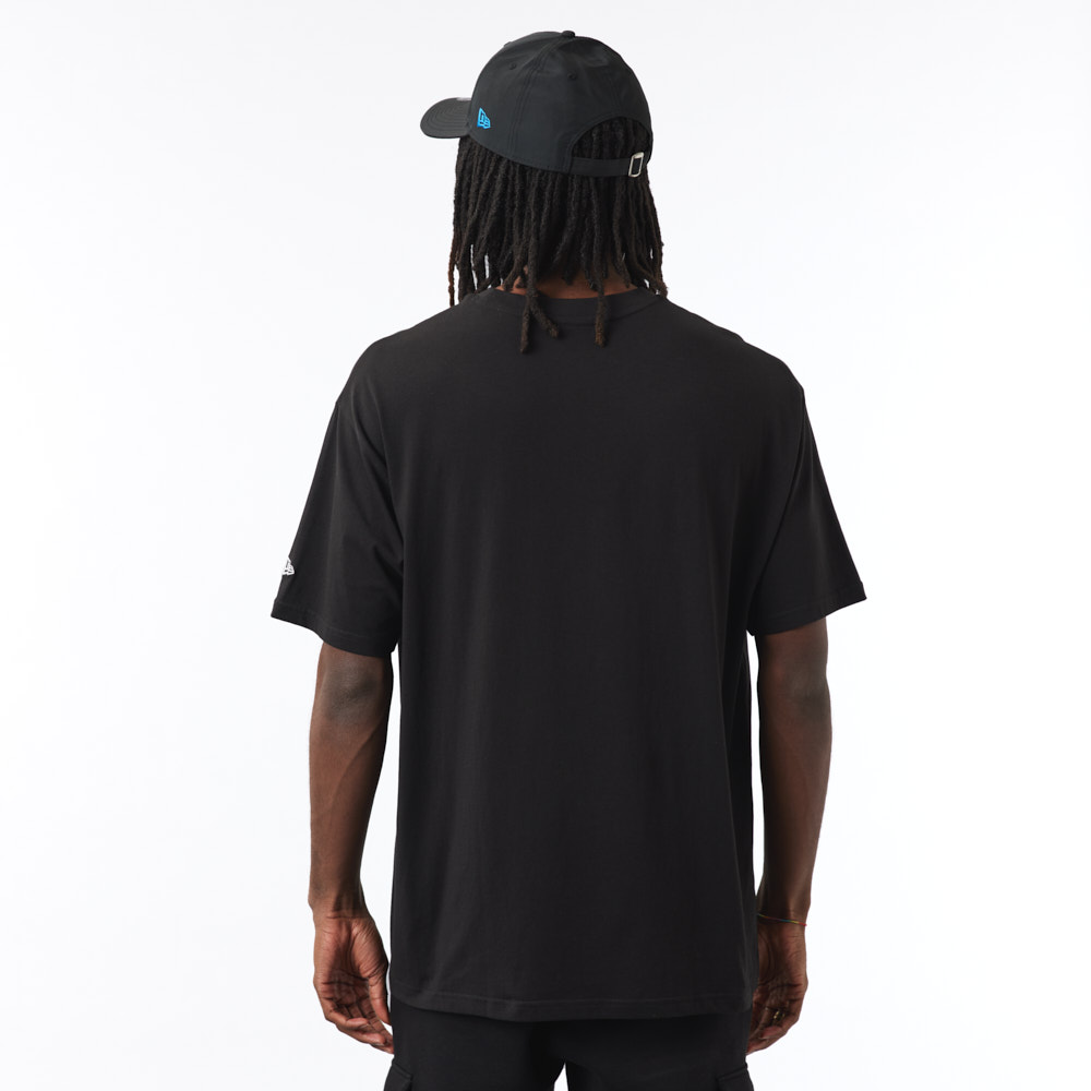 LA Dodgers Stack Logo Black Oversized T-Shirt