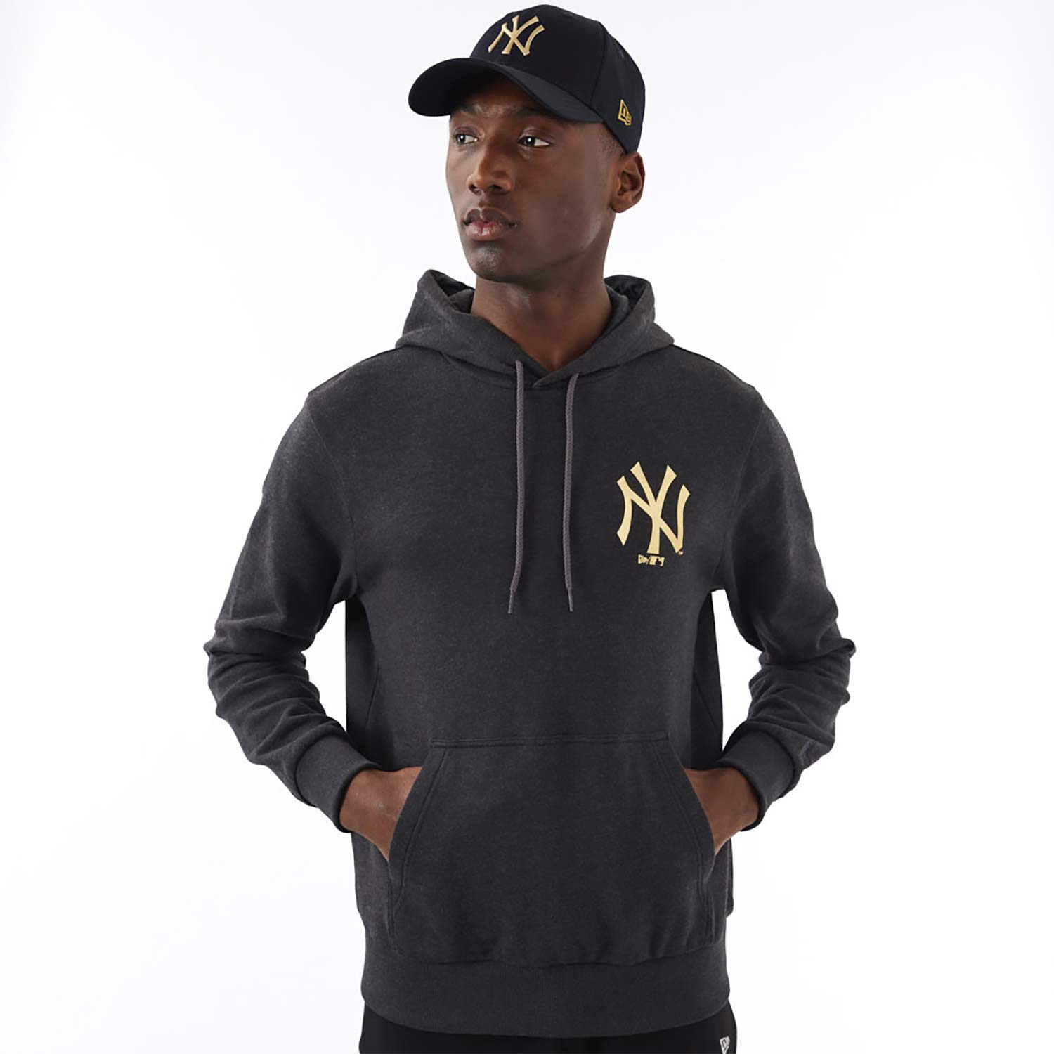 New York Yankees MLB Foil Dark Grey Hoodie