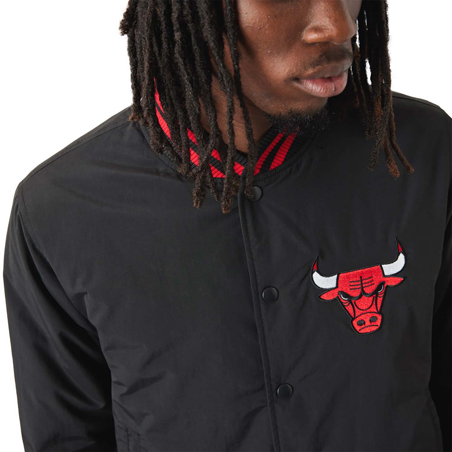 Chicago Bulls Logo Black Bomber Jacket