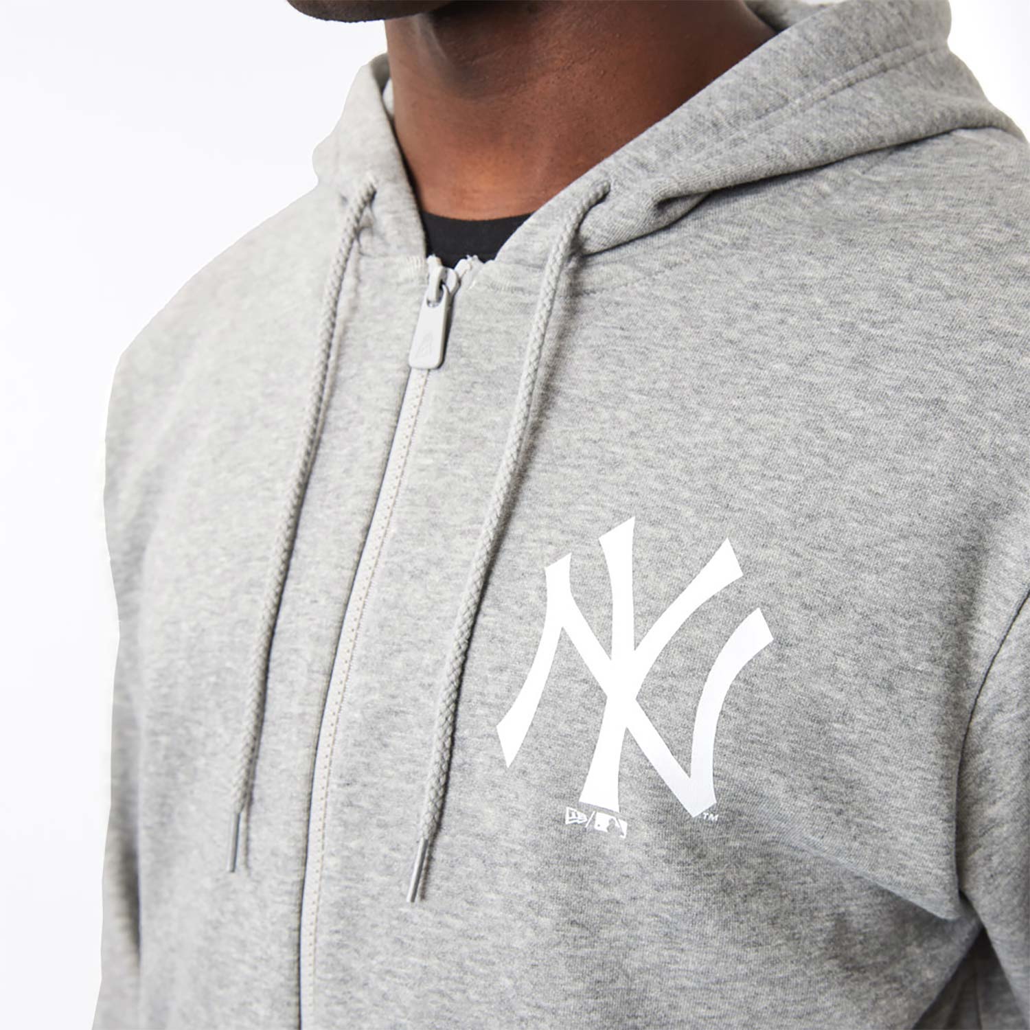 New York Yankees MLB League Essential Grey Zip Hoodie