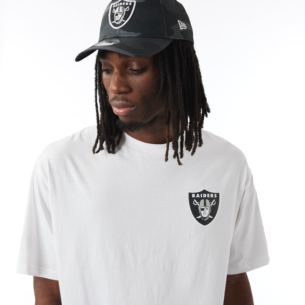 T-shirt Oversize Las Vegas Raiders NFL Logo Blanc