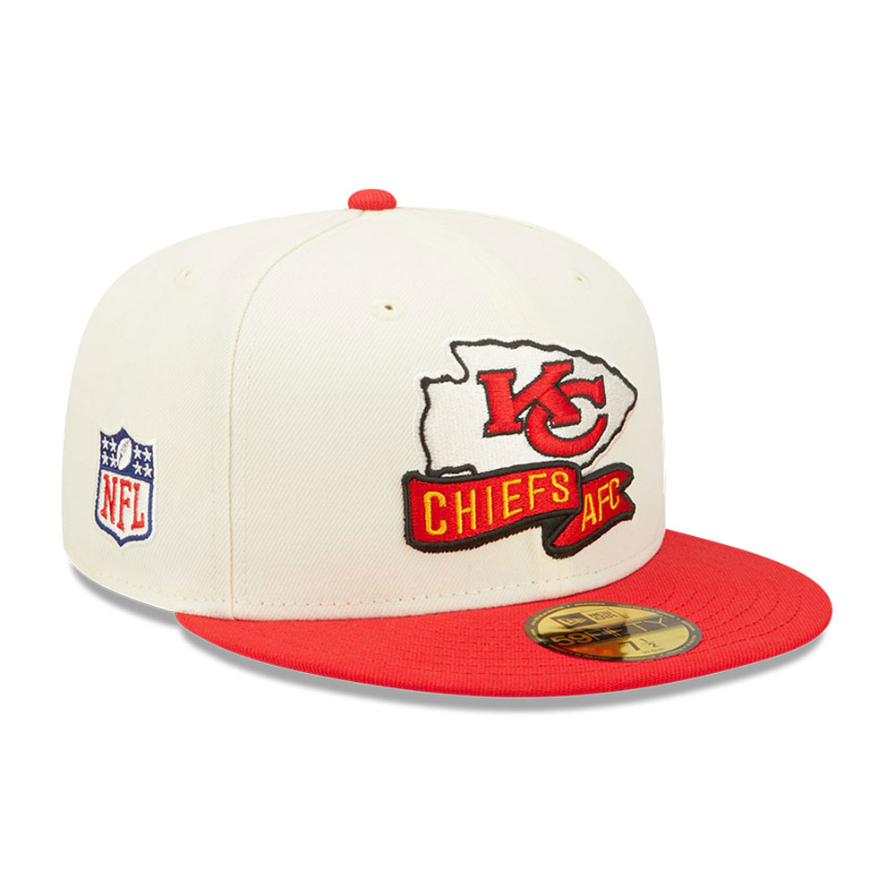 Kansas City Chiefs NFL Sideline 2022 White 59FIFTY Fitted Cap