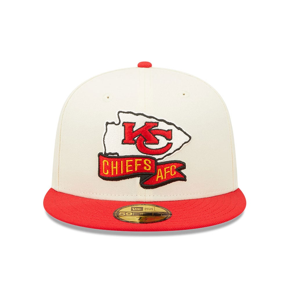 Kansas City Chiefs NFL Sideline 2022 White 59FIFTY Fitted Cap