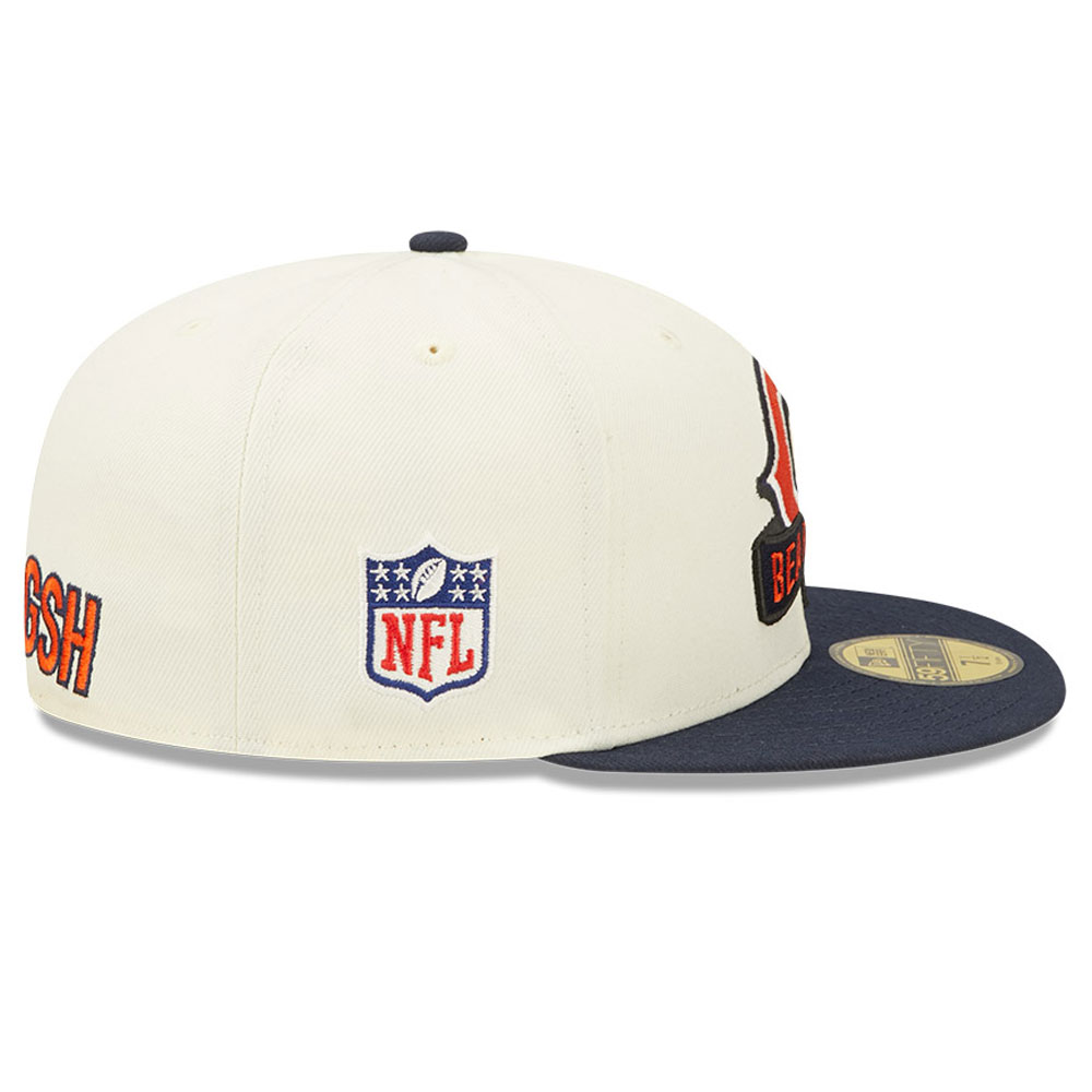 Chicago Bears NFL Sideline 2022 White 59FIFTY Fitted Cap