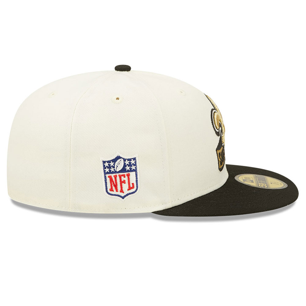 Cappellino 59FIFTY Fitted New Orleans Saints NFL Sideline 2022 bianco