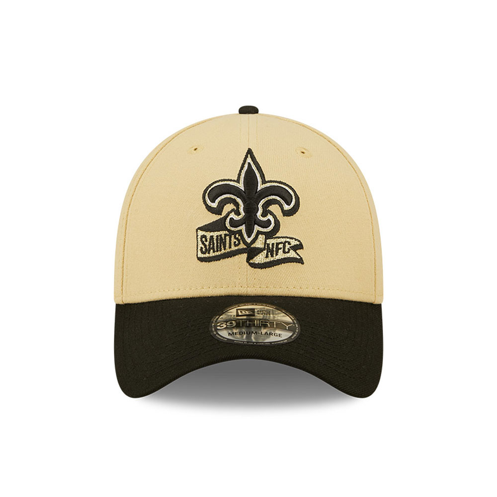 New Orleans Saints New Era Onfield Sideline 39Thirty Flex Fit Black hat cap  S/M