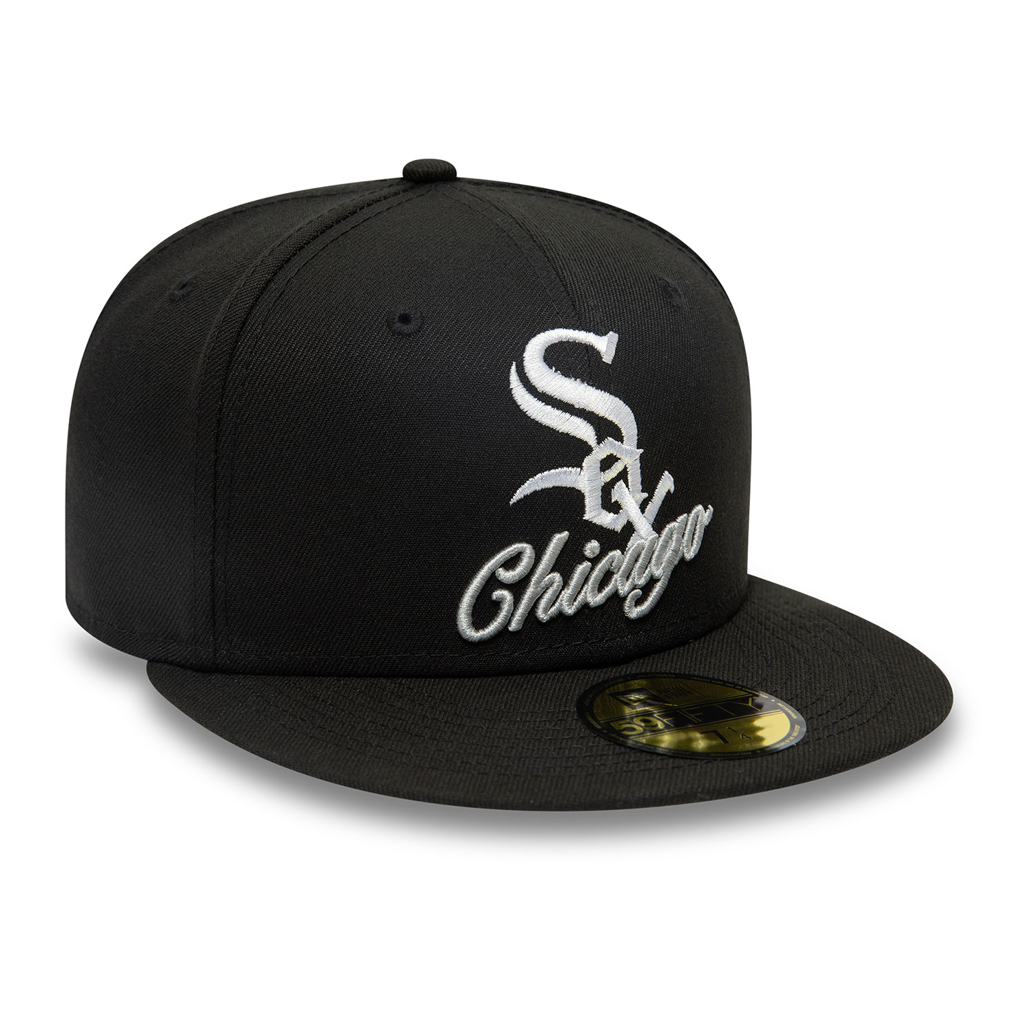 Chicago White Sox Dual Logo Black 59FIFTY Fitted Cap