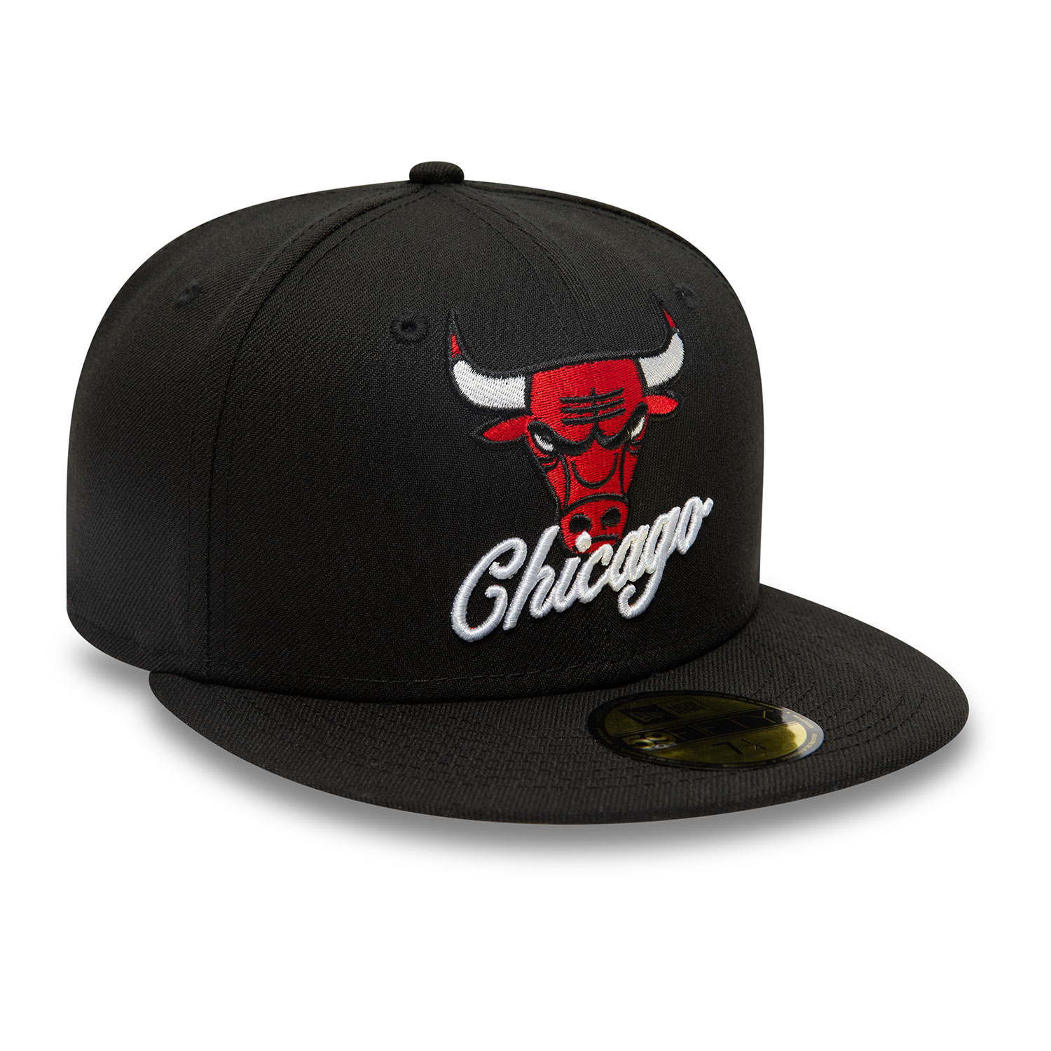 Chicago Bulls Dual Logo Black 59FIFTY Fitted Cap