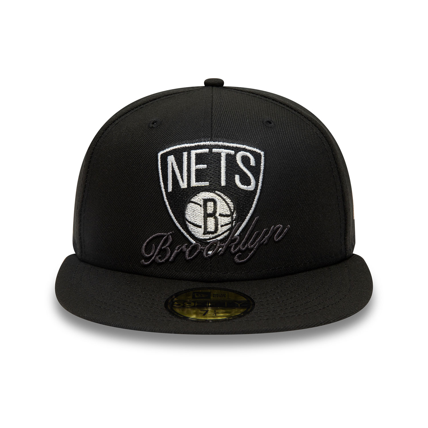 Brooklyn Nets Dual Logo Black 59FIFTY Fitted Cap