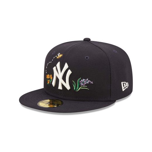 Casquette 59FIFTY Fitted New York Yankees Watercolour Floral Bleu Marine