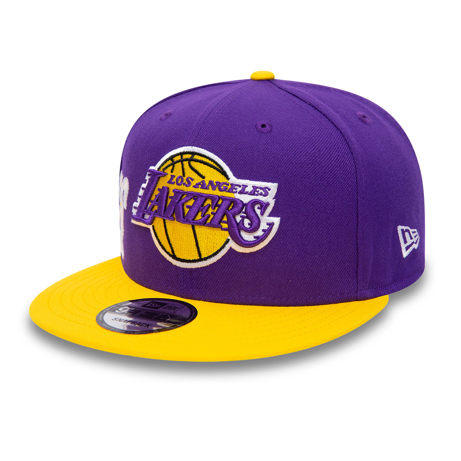 Lila LA Lakers Side Font 9FIFTY Snapback Cap