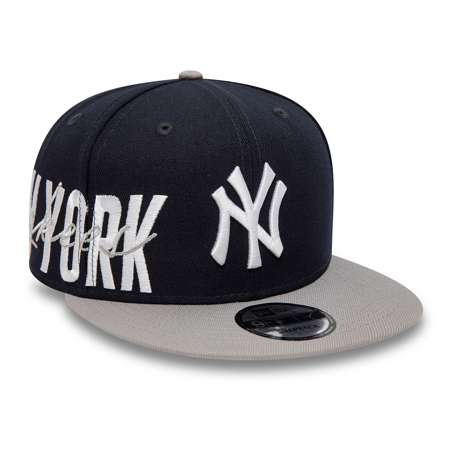 New York Yankees Side Font Navy 9FIFTY Snapback Cap