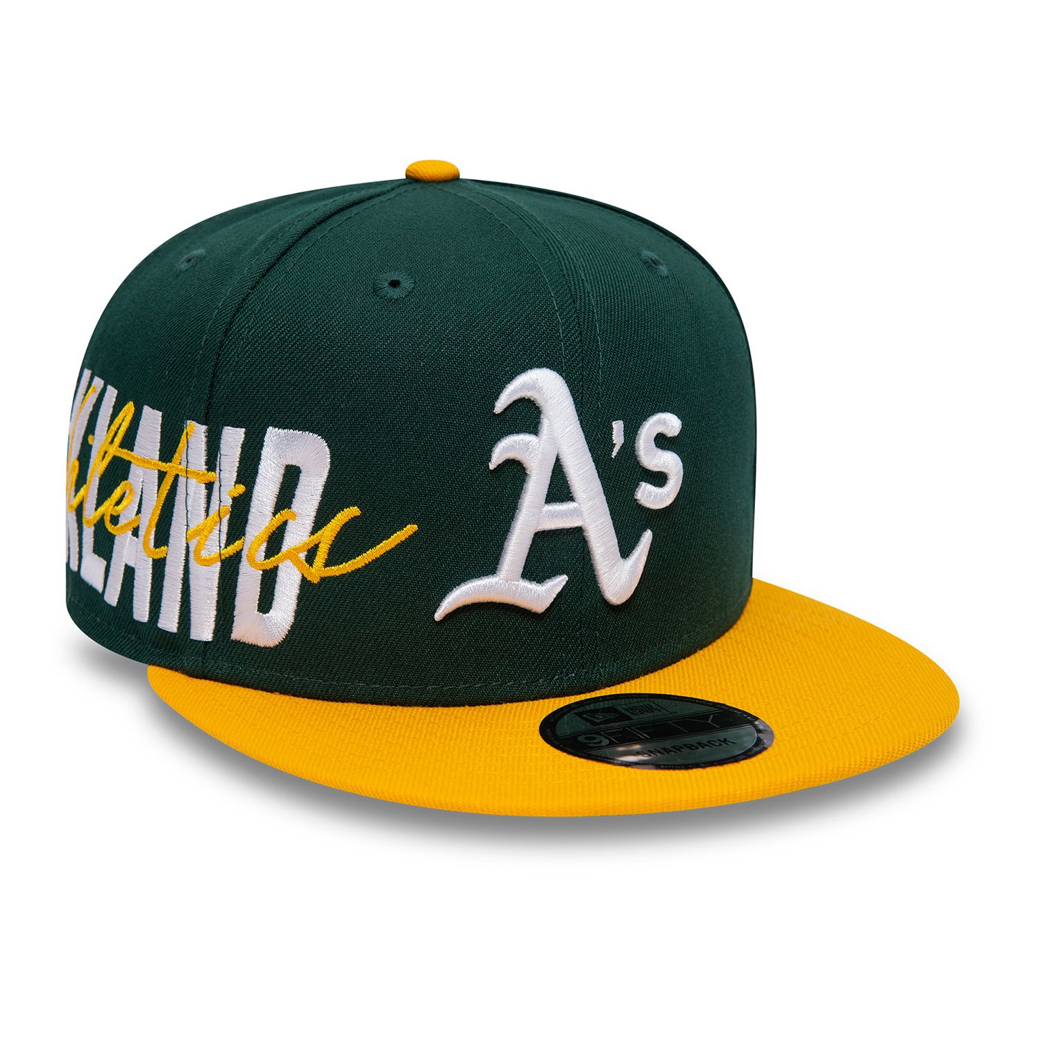 Men's New Era Kelly Green Oakland Athletics Heritage Band Trucker 9FIFTY  Snapback Hat