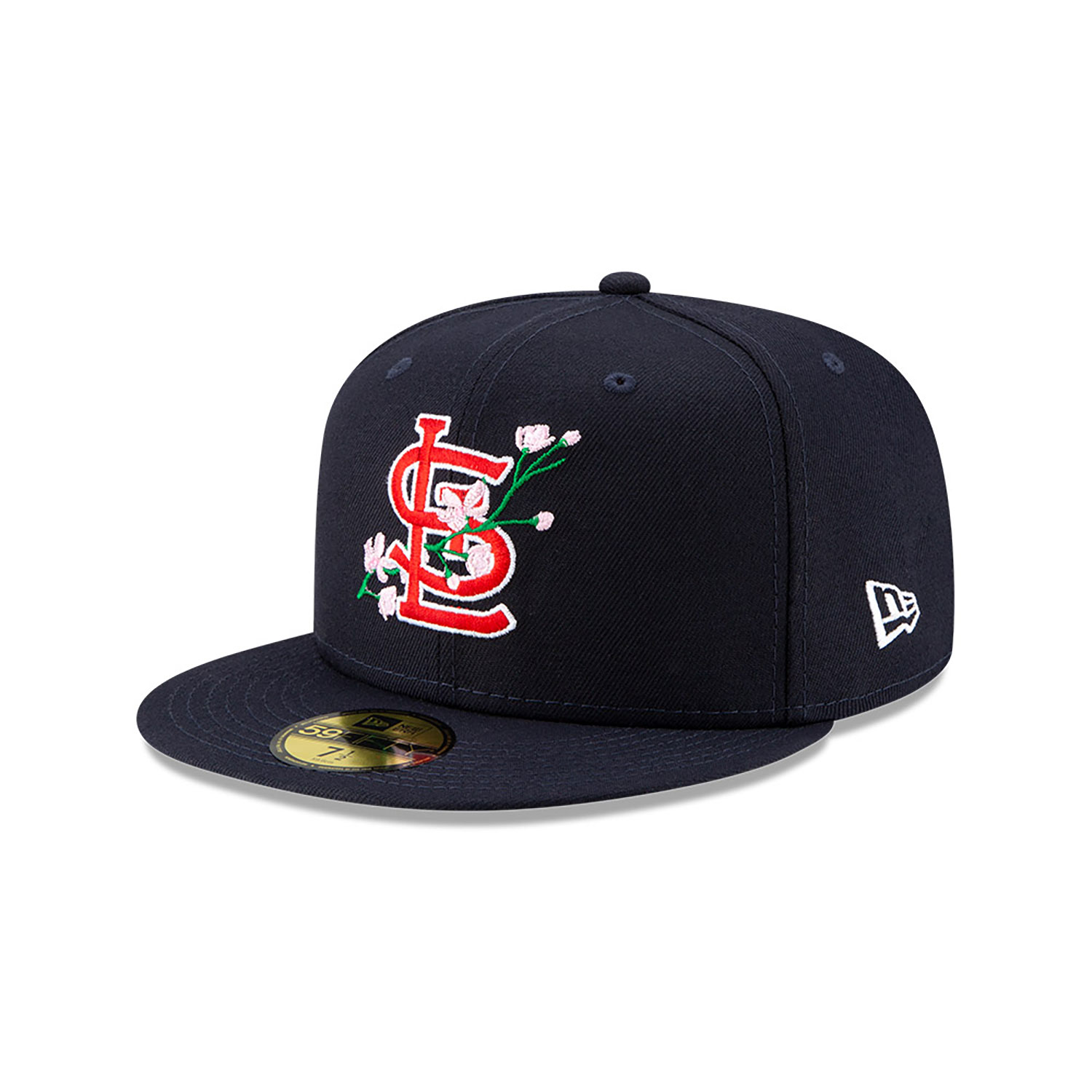 St. Louis Cardinals Side Patch Bloom Navy 59FIFTY Fitted Cap