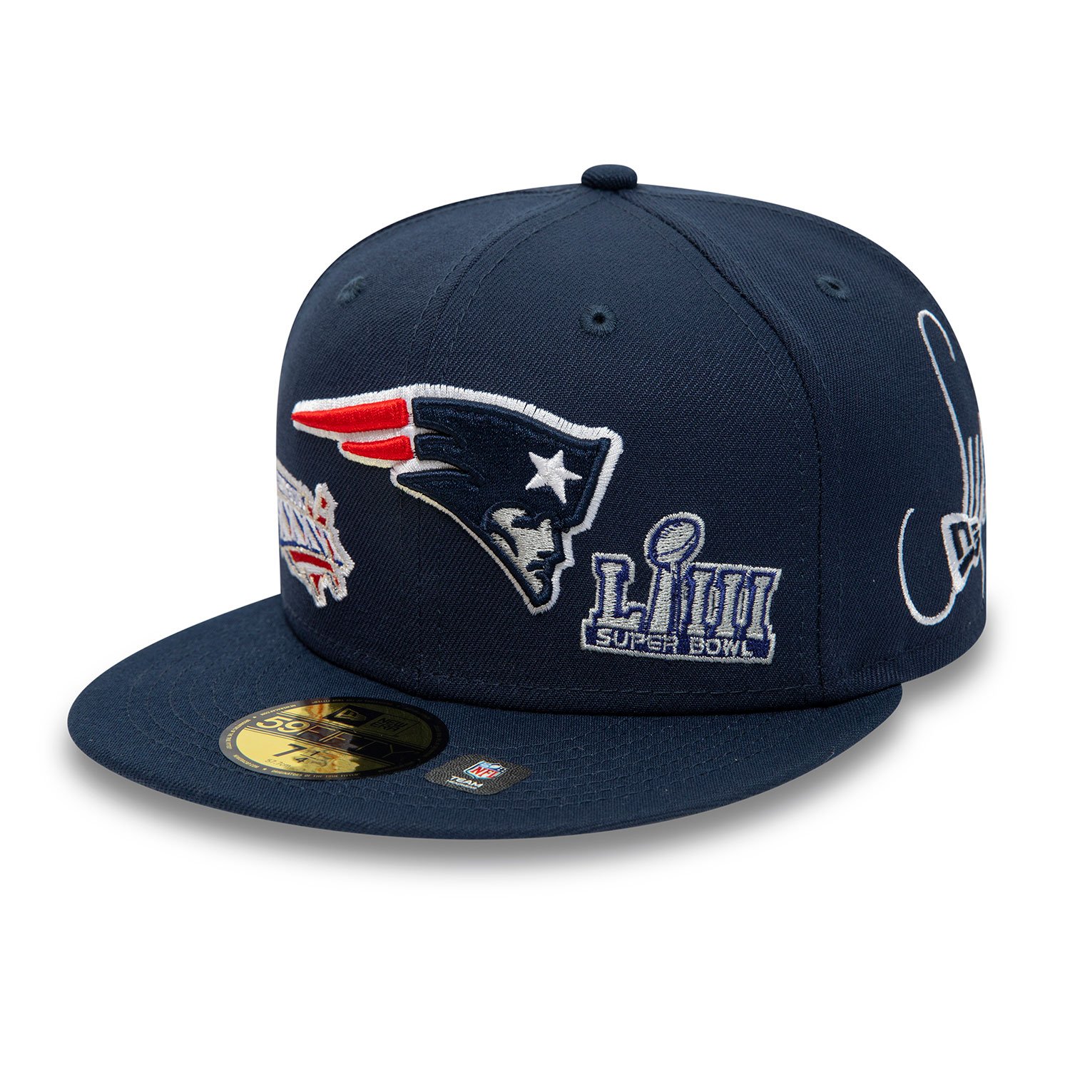 New England Patriots Historic Champs Navy 59FIFTY Fitted Cap