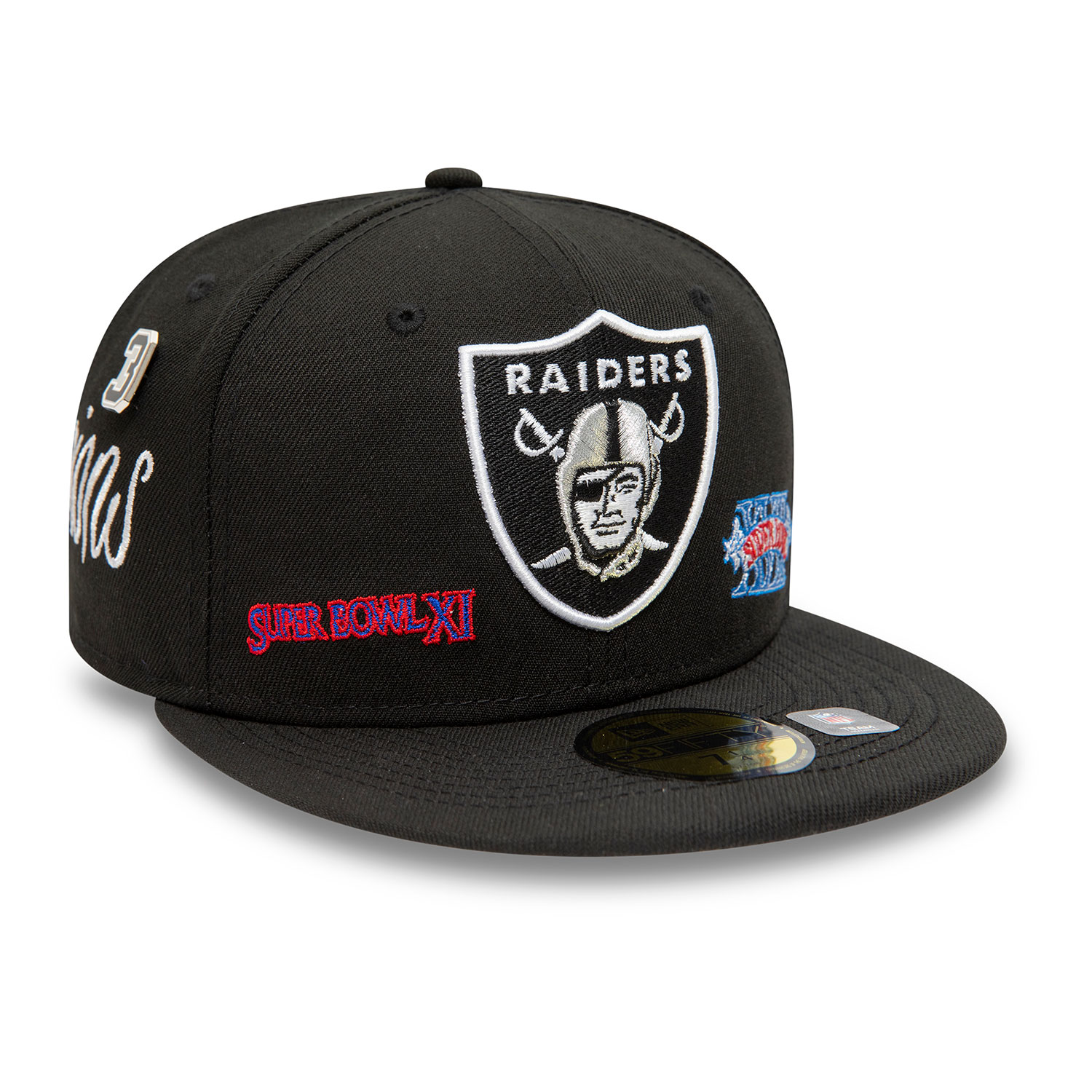 Las Vegas Raiders Historic Champs Black 59FIFTY Fitted Cap