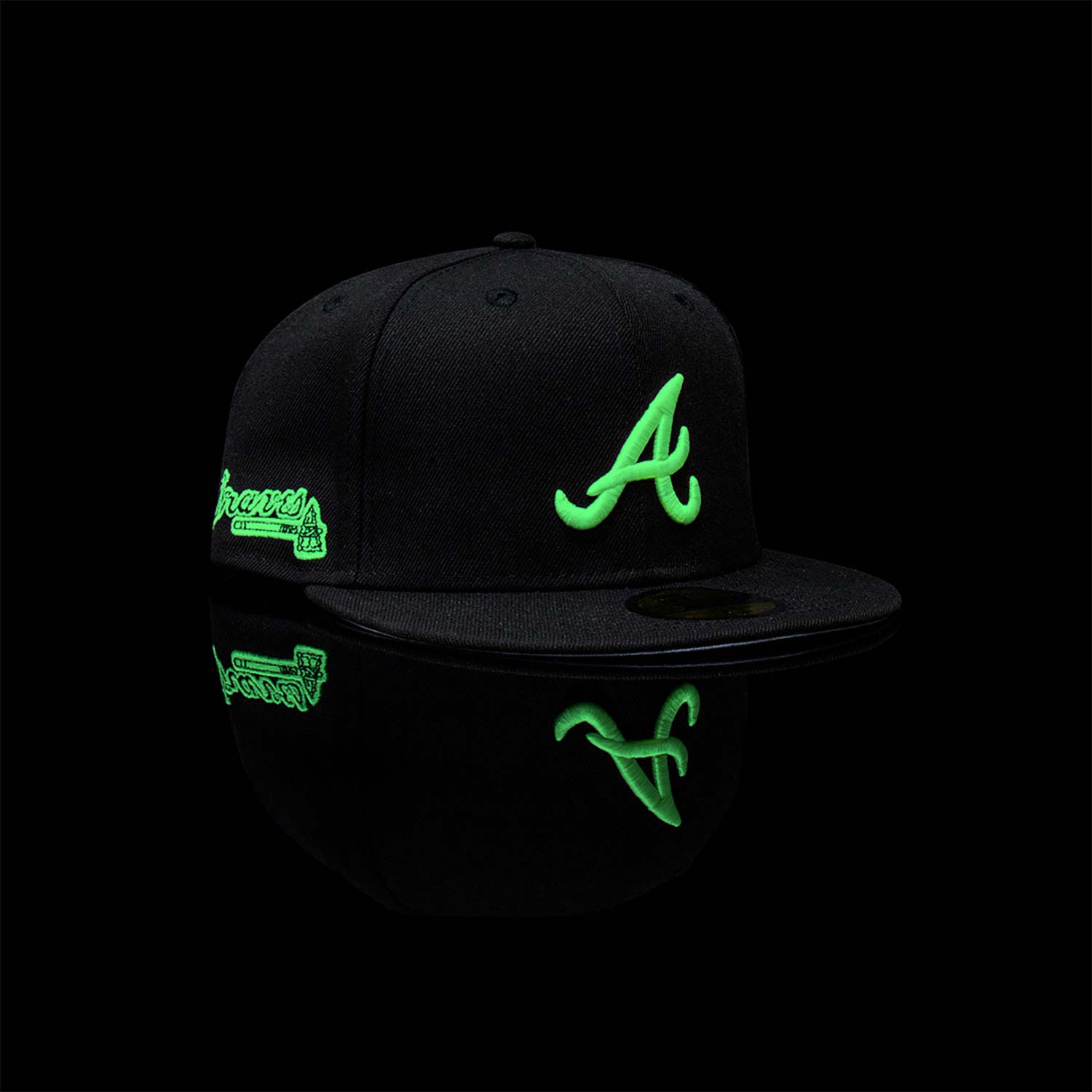 Official New Era Atlanta Braves MLB Black 59FIFTY Fitted Cap
