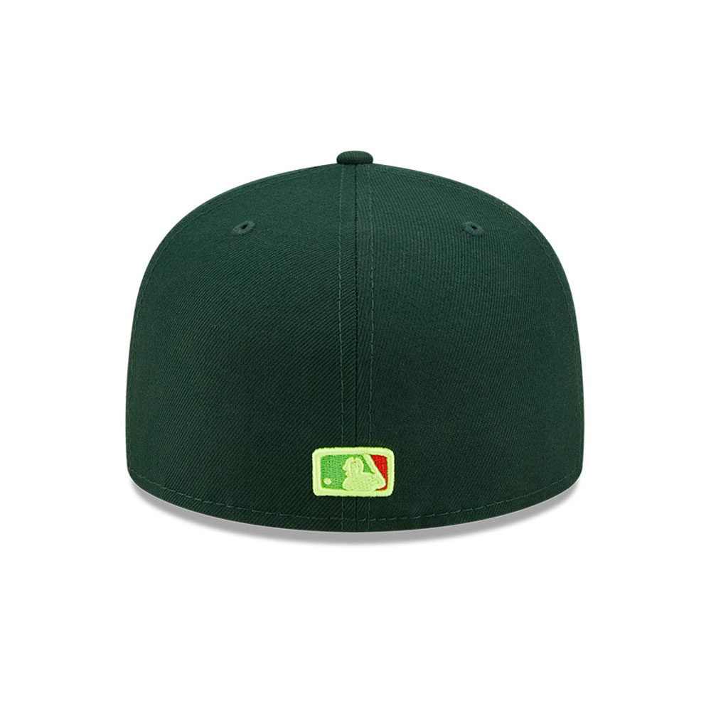 Oakland Athletics Infrared Dark Green 59FIFTY Fitted Cap