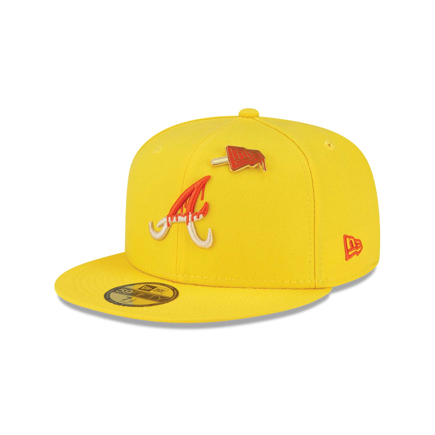 Atlanta Braves Icy Pop Bright Yellow 59FIFTY Fitted Cap