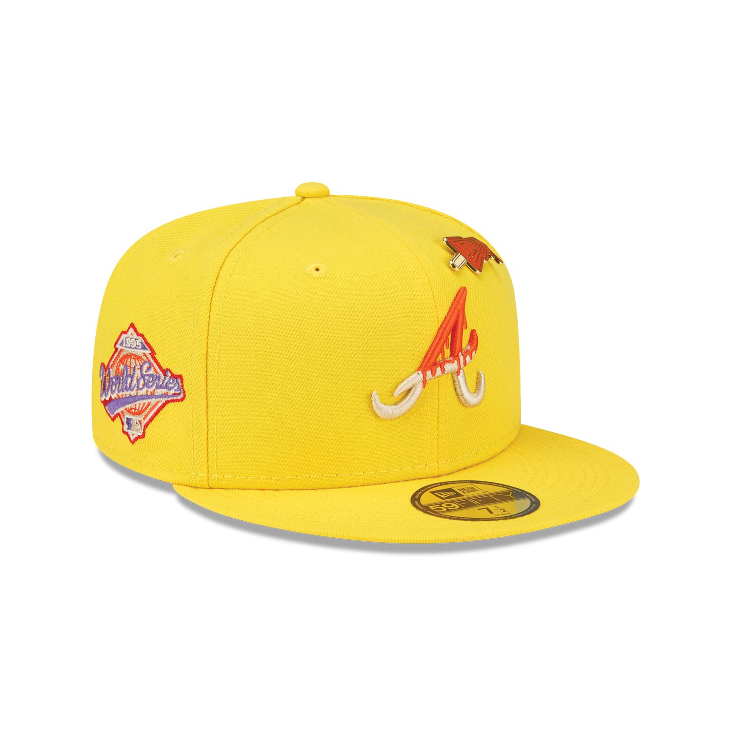 Atlanta Braves Icy Pop Bright Yellow 59FIFTY Fitted Cap