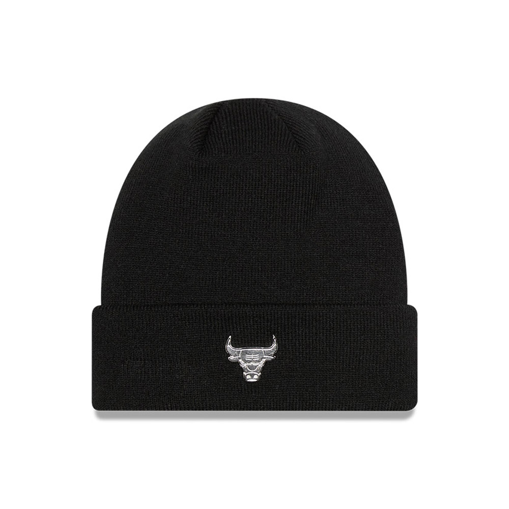 Chicago Bulls Metallic Black Beanie Hat