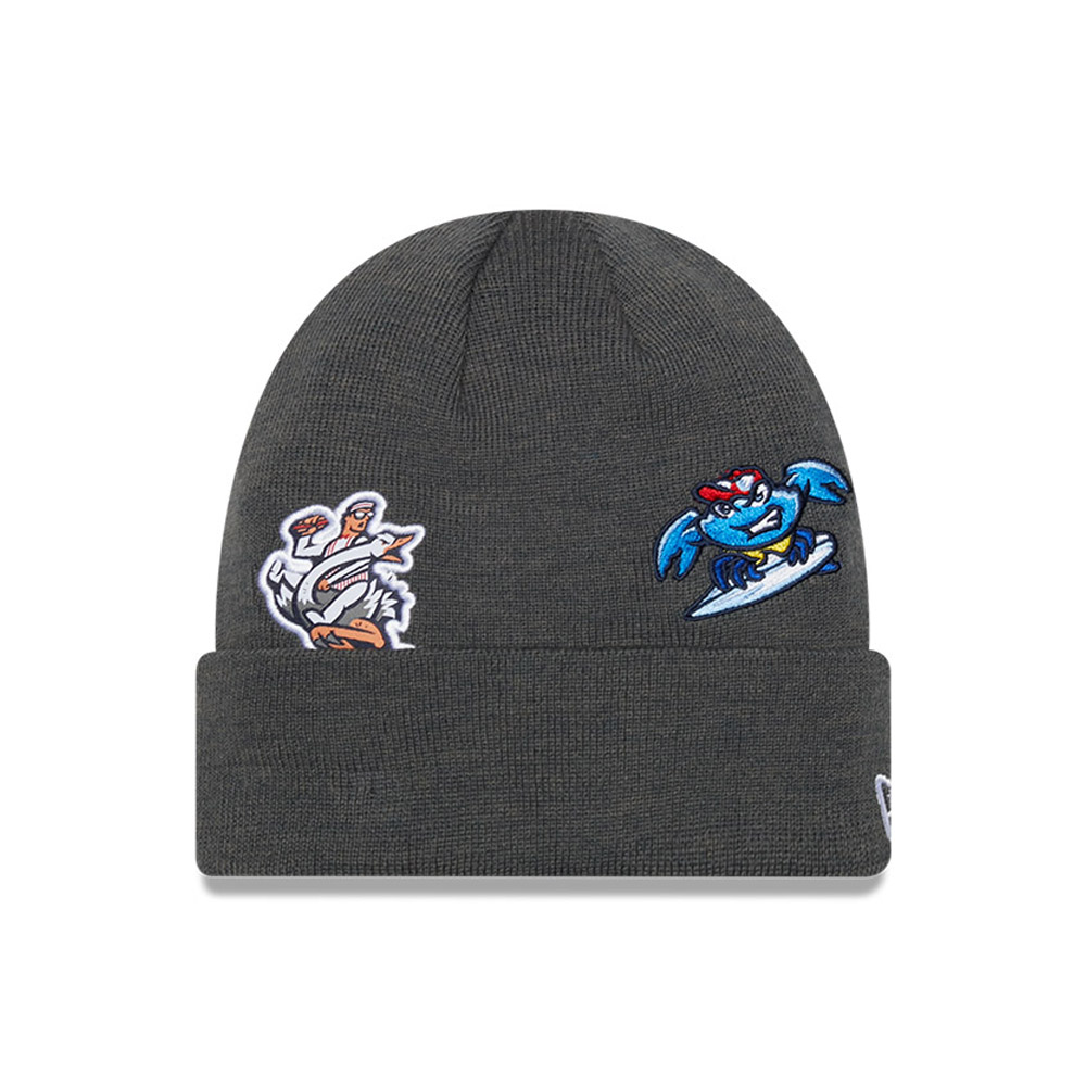 Jersey Shore BlueClaws MLB Patch Grey Beanie Hat
