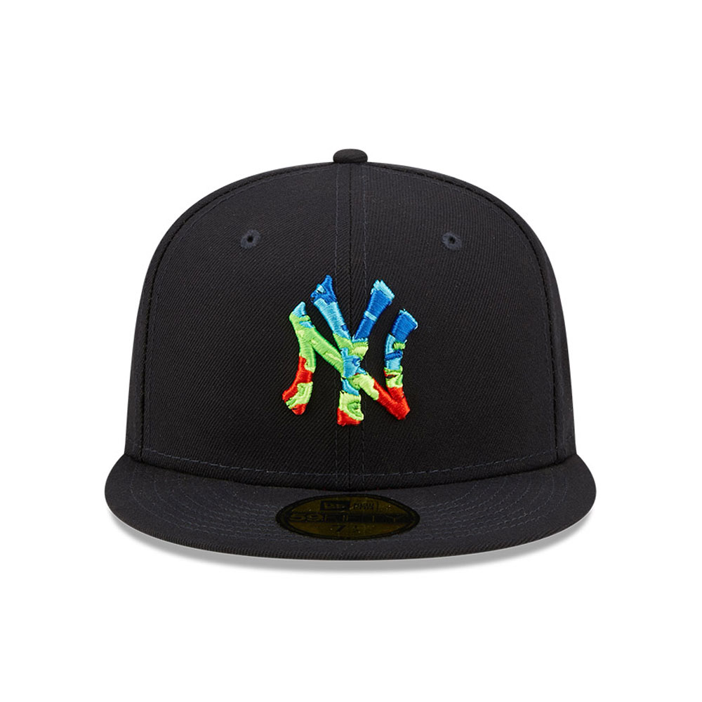 New York Yankees Infrared Navy 59FIFTY Fitted Cap