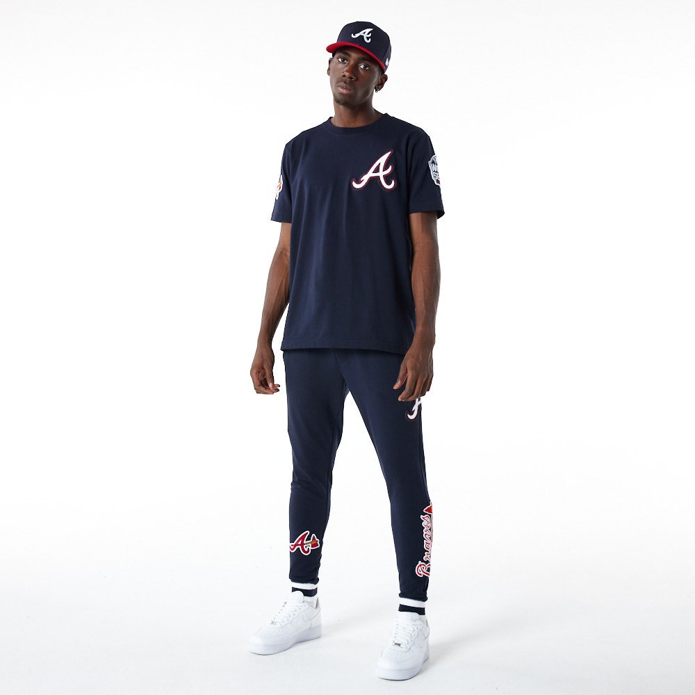 T-Shirt Atlanta Braves MLB Logo Select Blu Navy