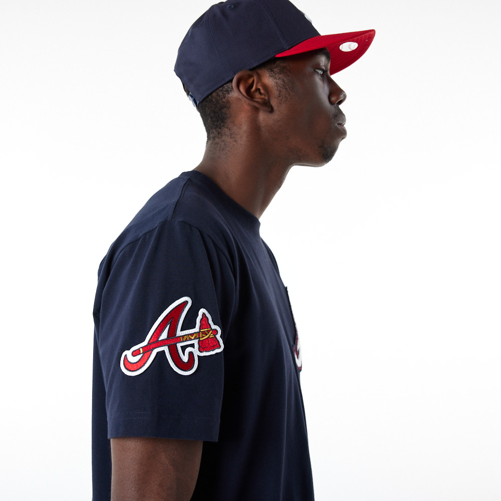 T-Shirt Atlanta Braves MLB Logo Select Blu Navy