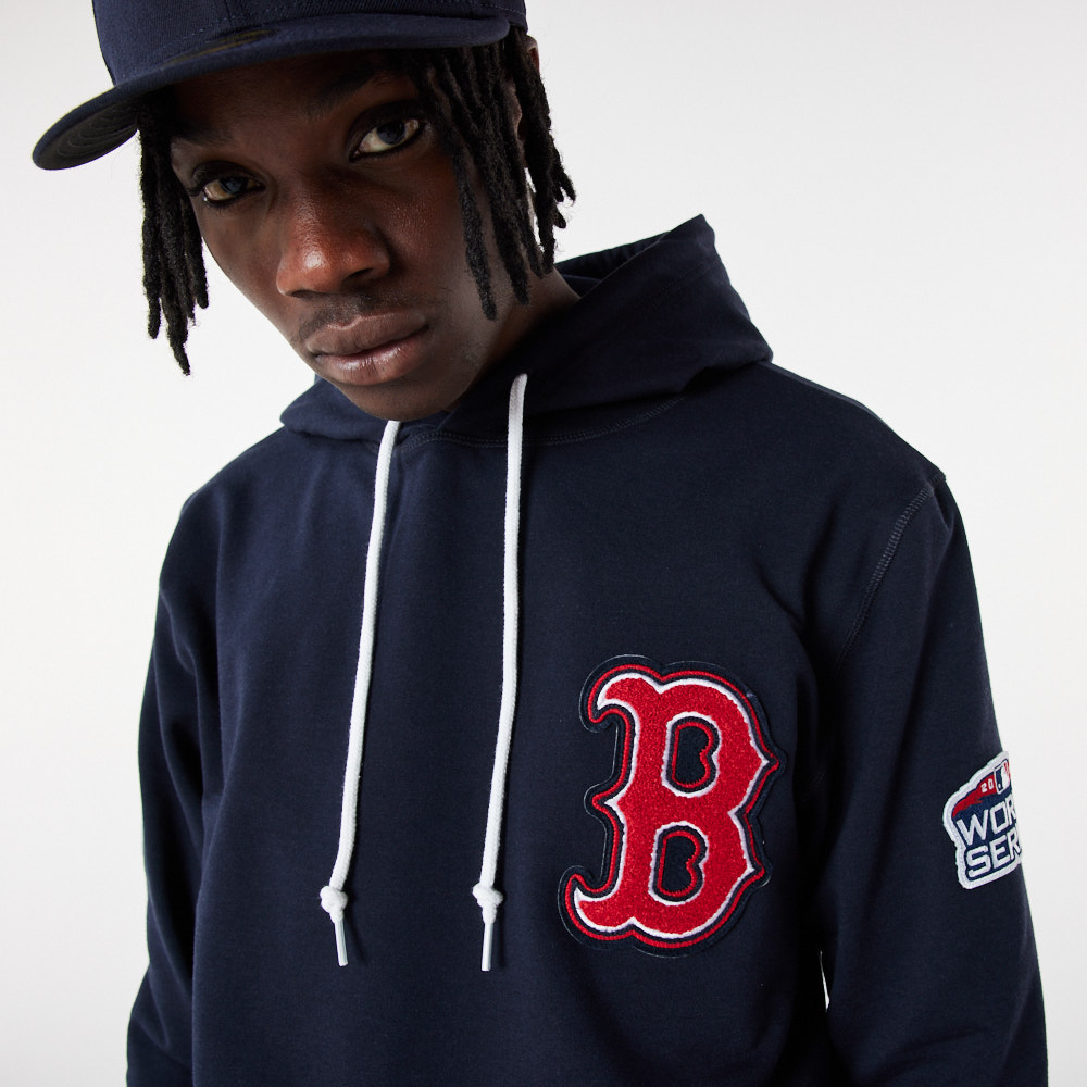 Felpa con cappuccio Boston Red Sox MLB Logo Select Blu Navy
