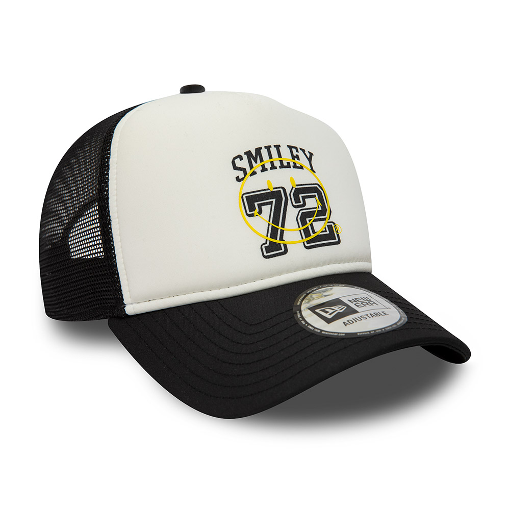 Smiley Life White A-Frame Trucker Cap