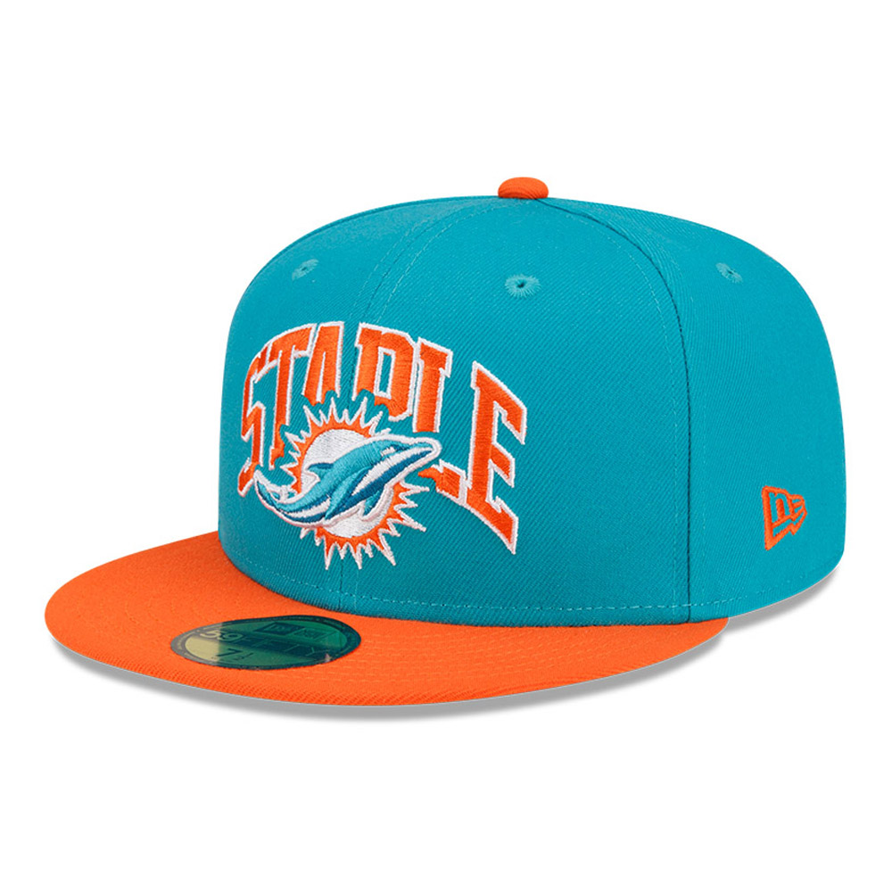 Miami Dolphins x Staple Turquoise 59FIFTY Fitted Cap