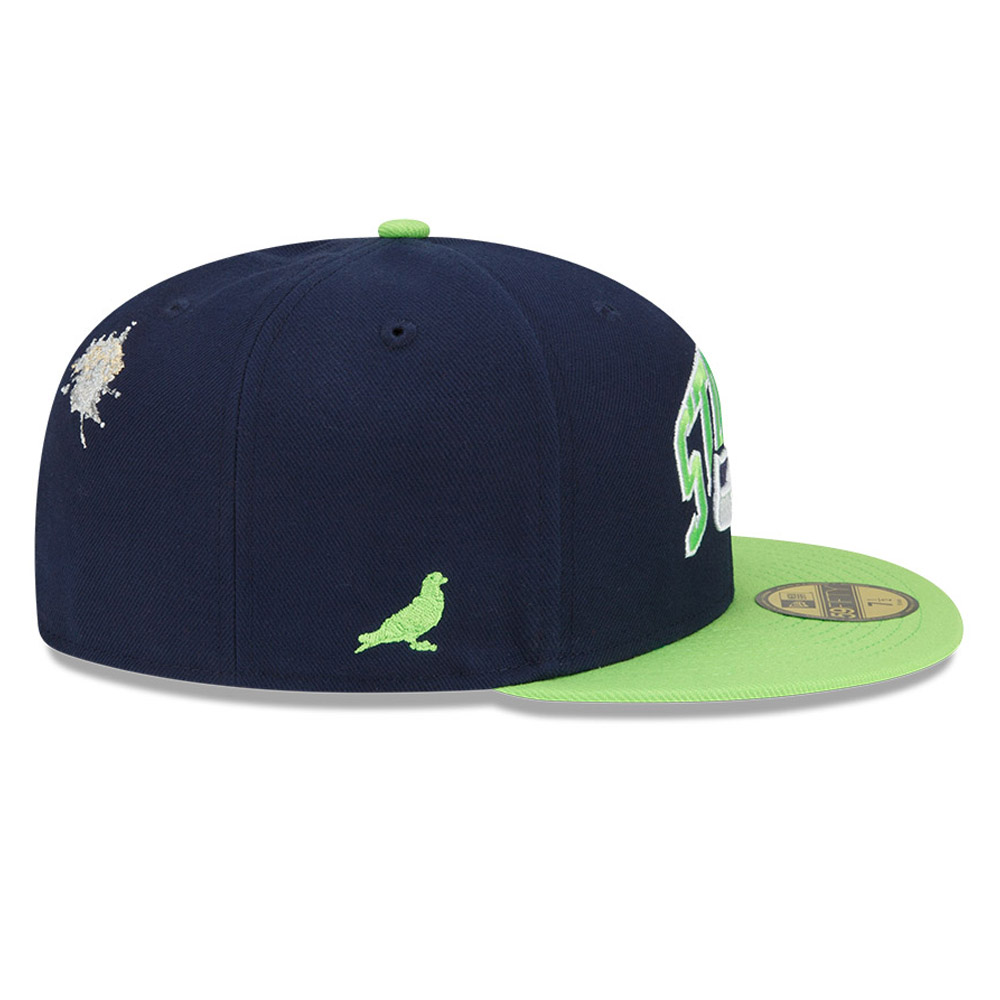 Cappellino 59FIFTY Fitted Seattle Seahawks x Staple Blu Navy